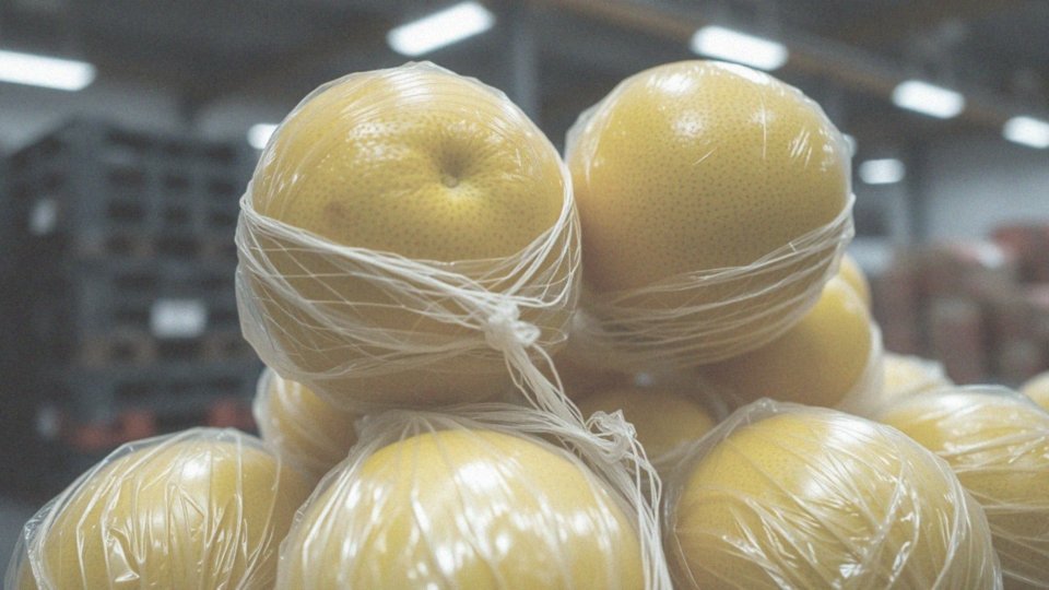 Jak siatka zabezpiecza foliową osłonkę pomelo przed uszkodzeniami?
